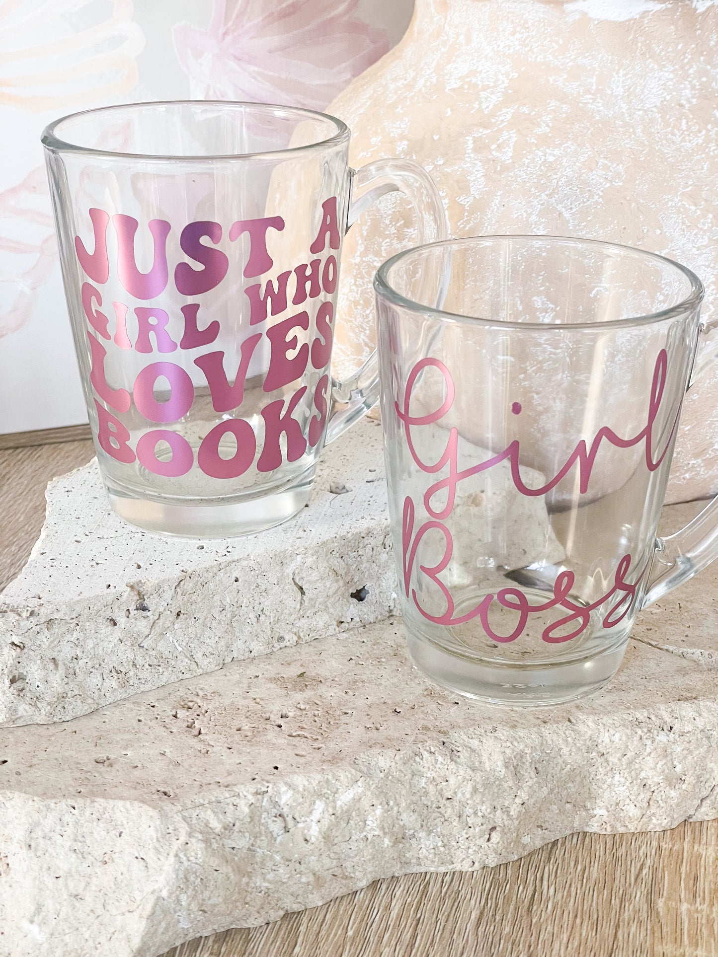 Glass Mug - Pink