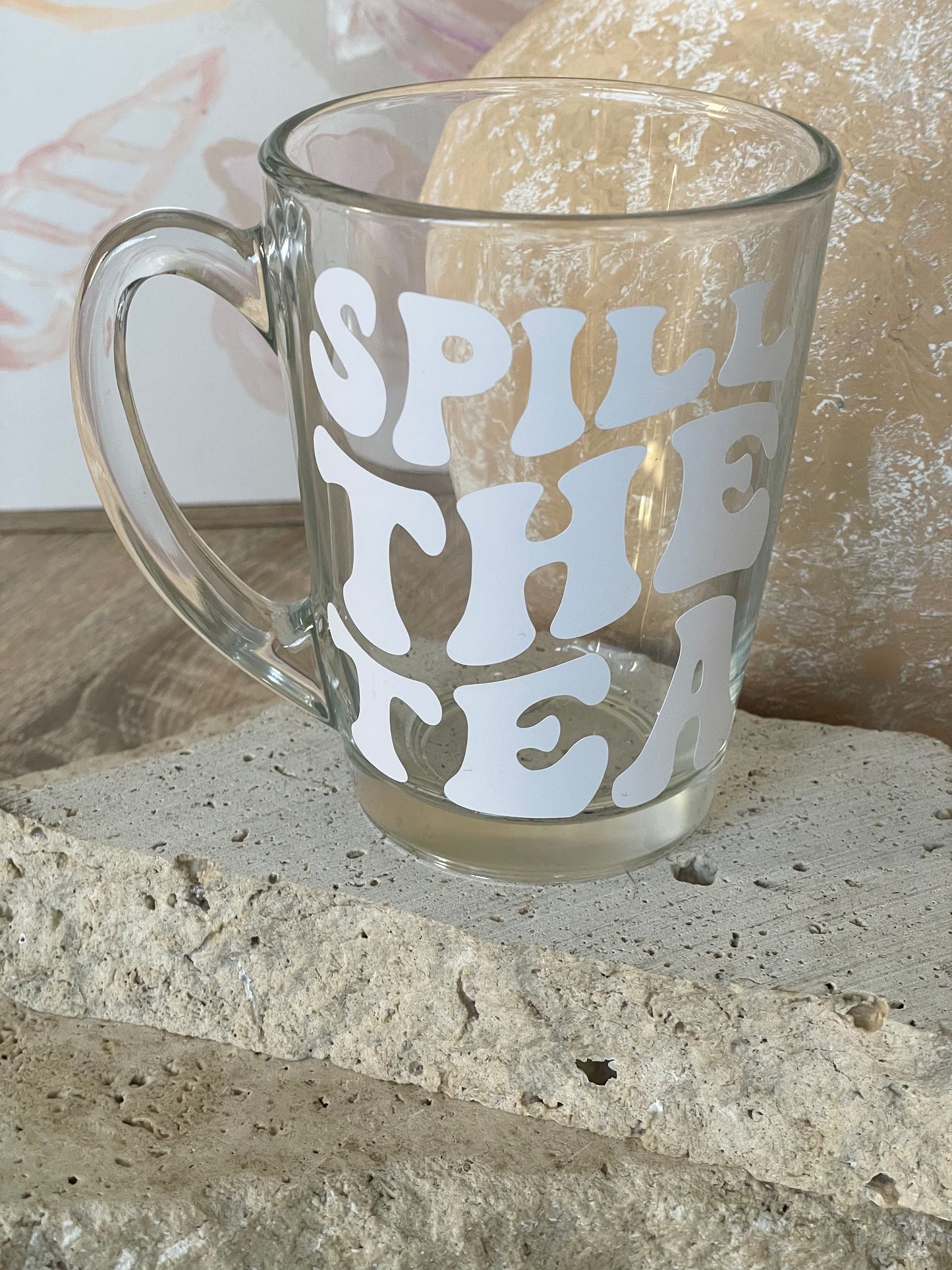 Glass Mug - Spill the Tea
