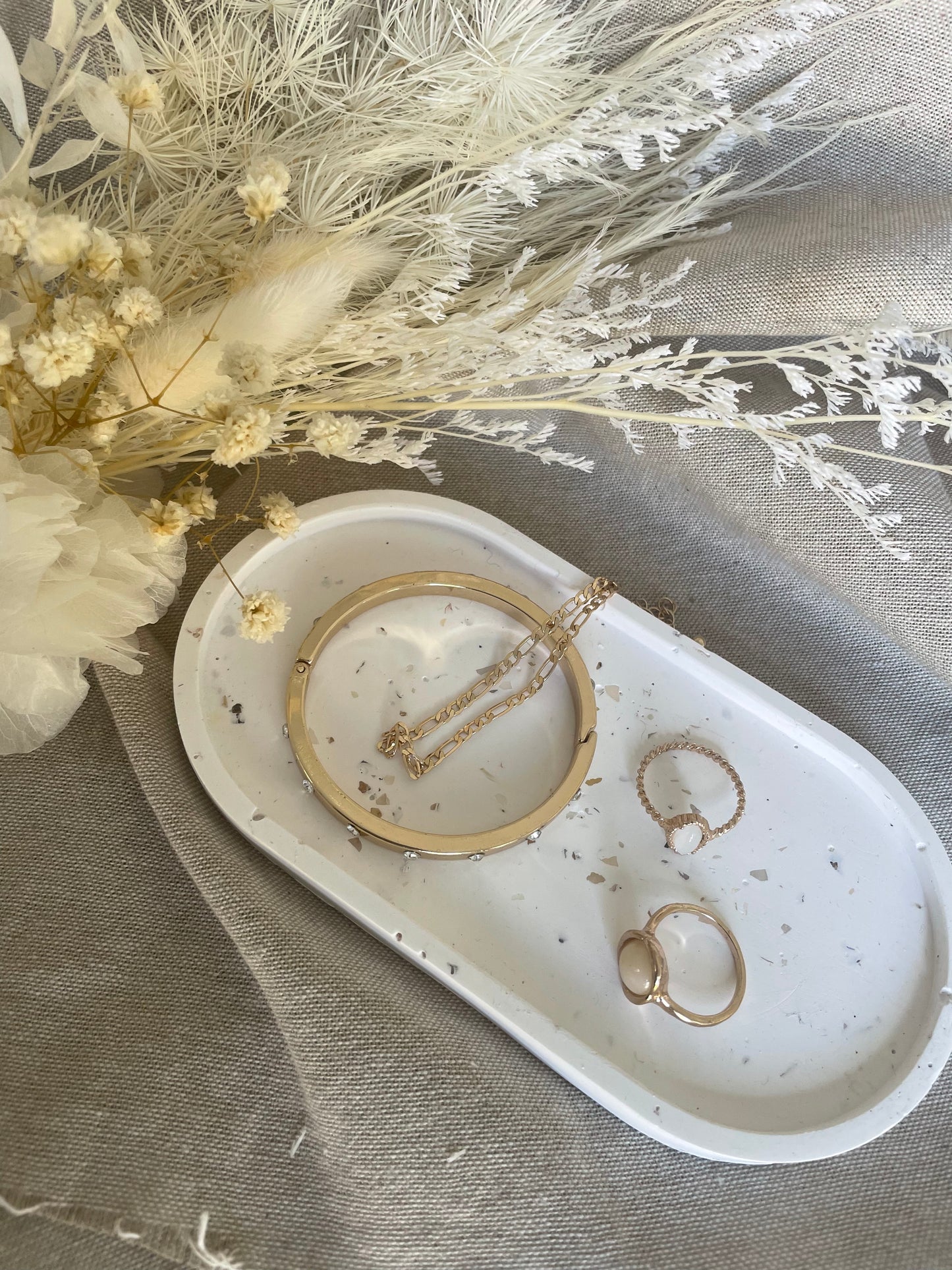 Crushed Shell Oval Trinket Dish