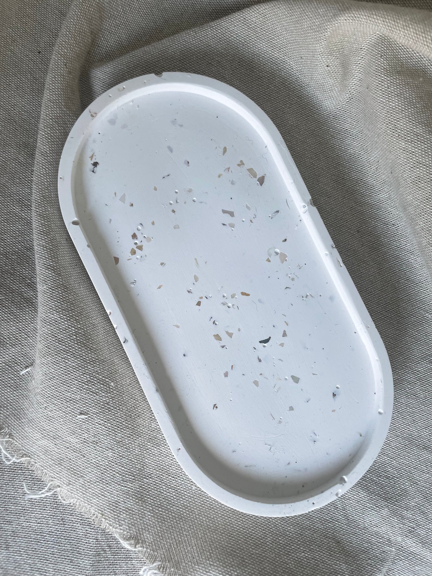 Crushed Shell Oval Trinket Dish