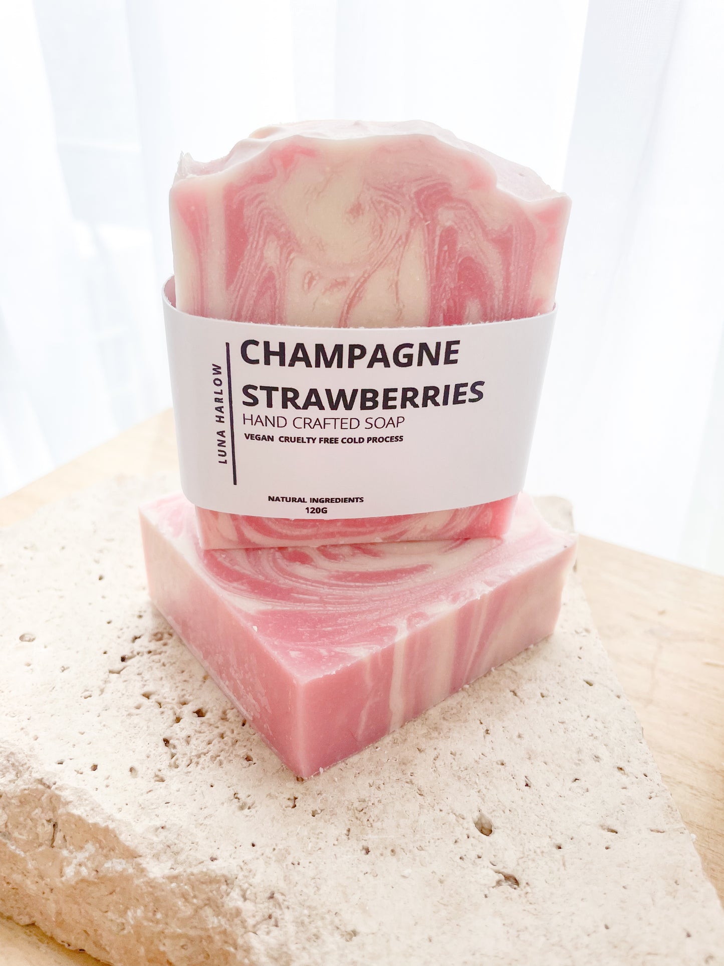 Champagne Strawberries Process Soap