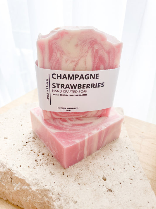 Champagne Strawberries Process Soap