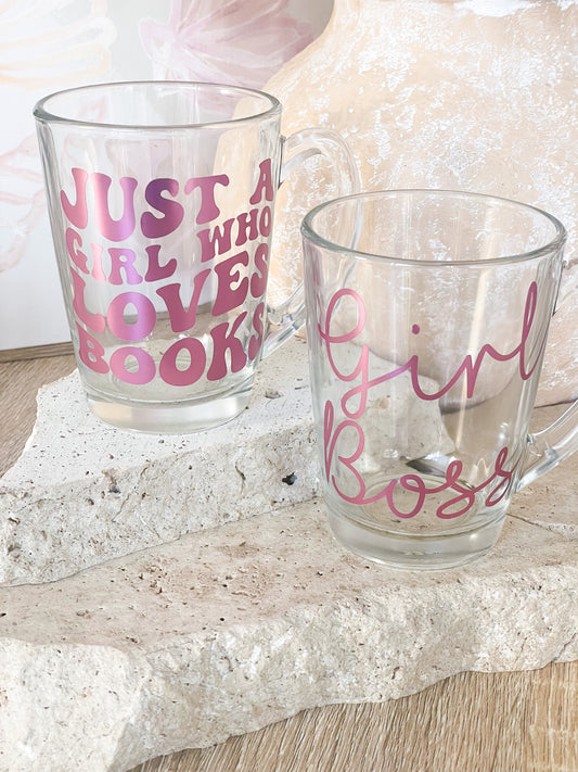 Glass Mug - Pink