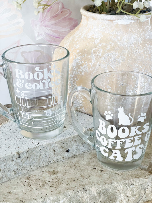 Glass Mug - Books