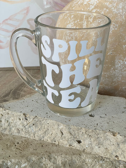 Glass Mug - Spill the Tea