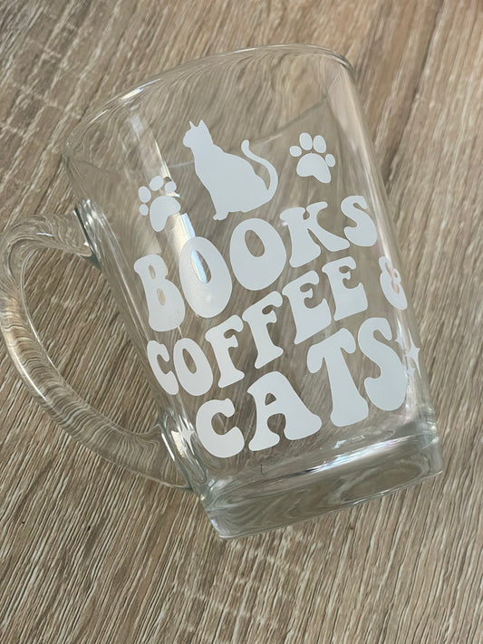 Glass Mug - Books