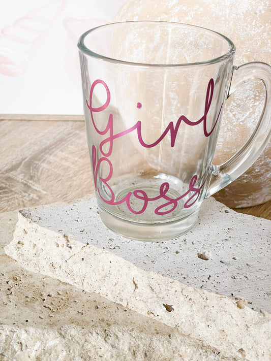 Glass Mug - Pink