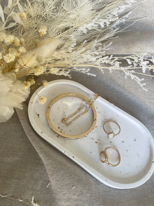 Crushed Shell Oval Trinket Dish
